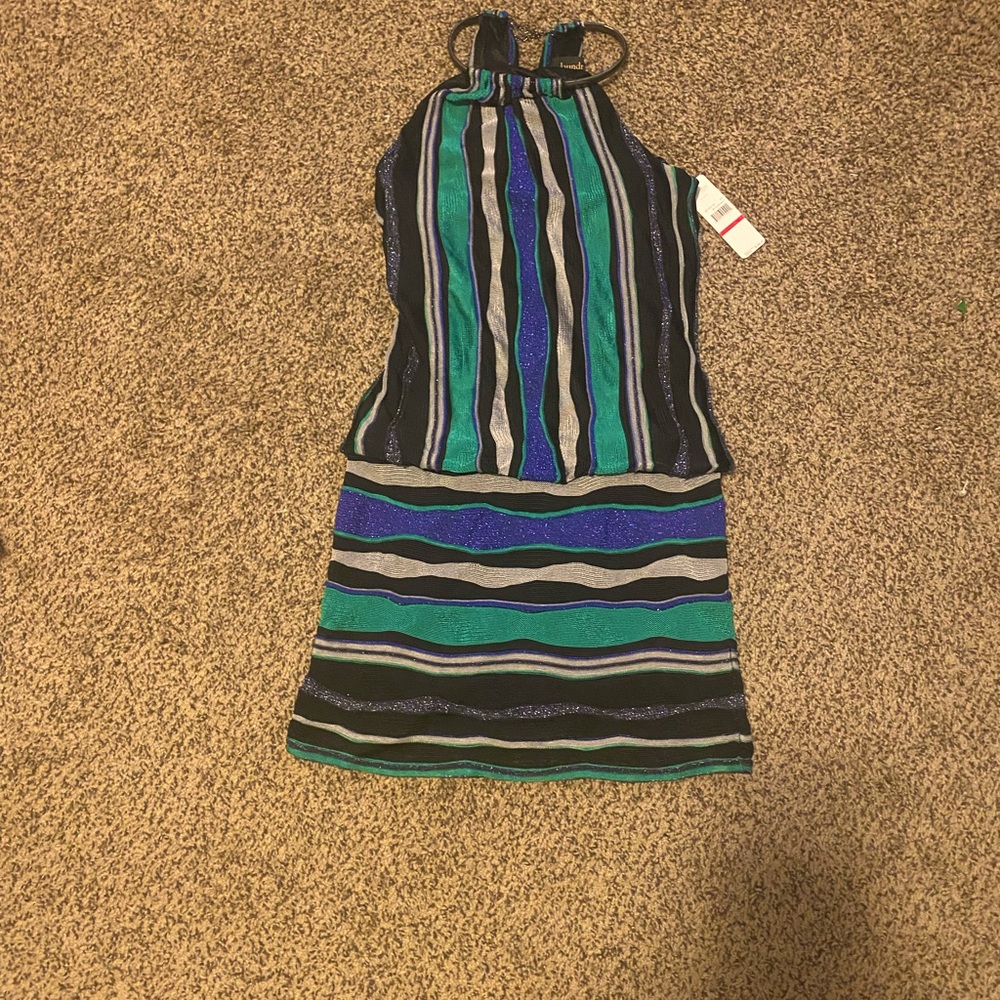 NWT Laundry by Shelli Segal mini halter dress